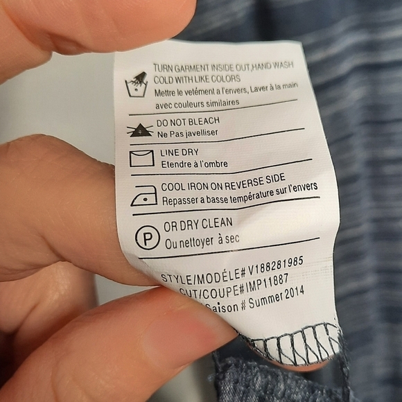 Vince Blue Space Dye Racerback Maxi Dress L - Picture 6 of 6